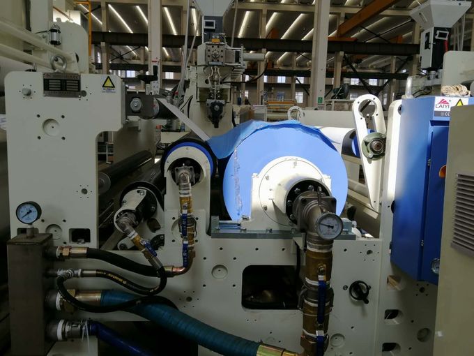 Máquina de estratificação tomada partido dobro do filme do ANIMAL DE ESTIMAÇÃO 1550mm de EVA Coating do PE 0