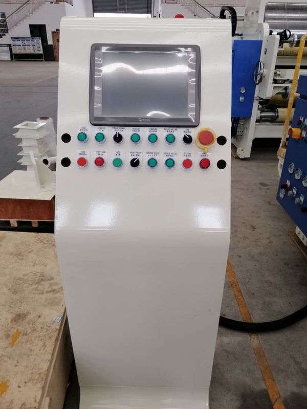 Máquina de estratificação de papel precisa do controle de temperatura pelo PLC com a máquina branca e azul mais fina do revestimento